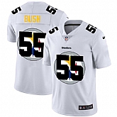 Nike Steelers 55 Devin Bush White Shadow Logo Limited Jersey Yhua,baseball caps,new era cap wholesale,wholesale hats